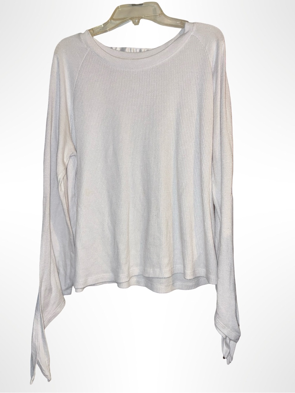 ✨ Gap White Ribbed Knit Tie-Sleeve Top ✨
Size M